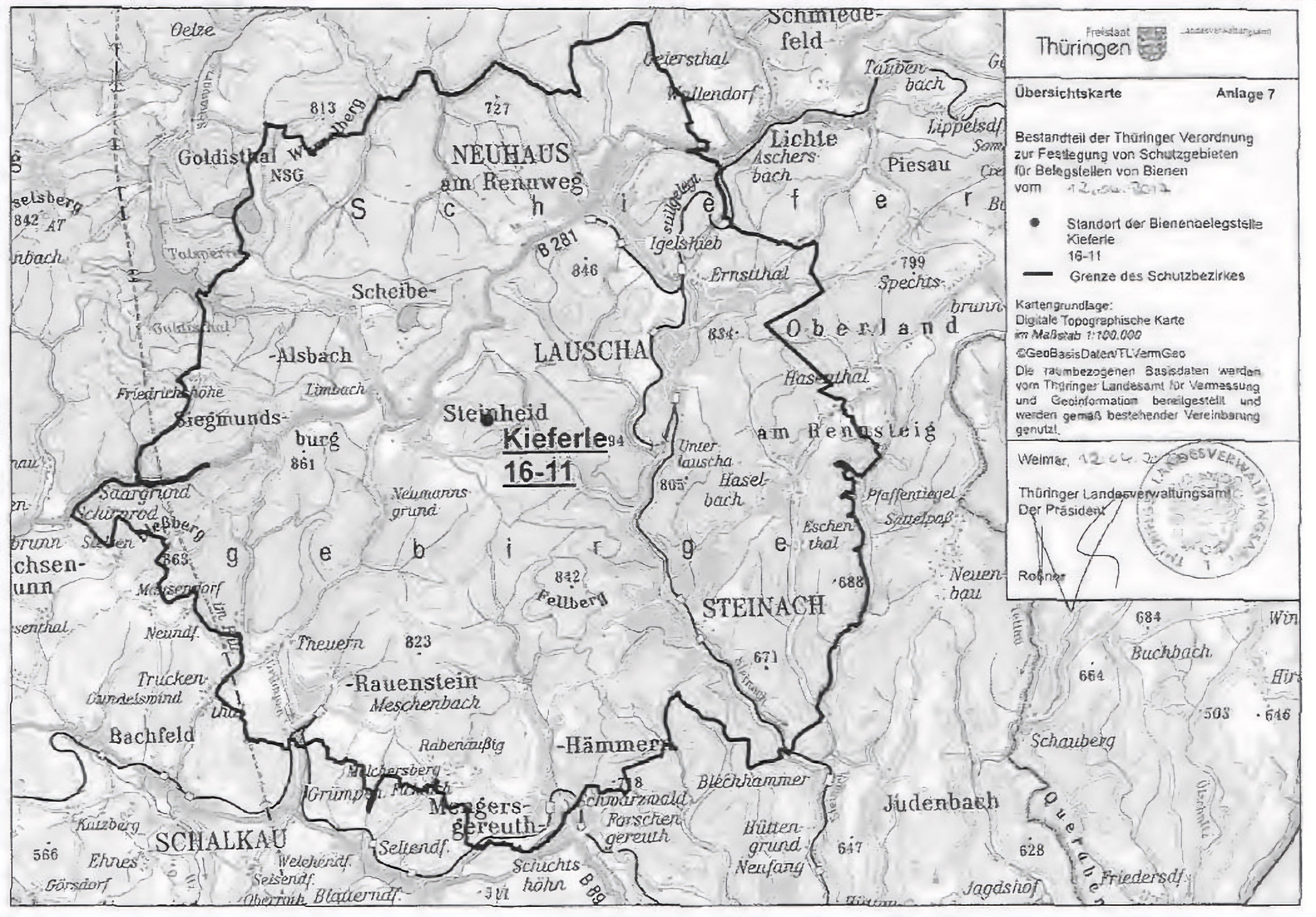 Belegstellenradius